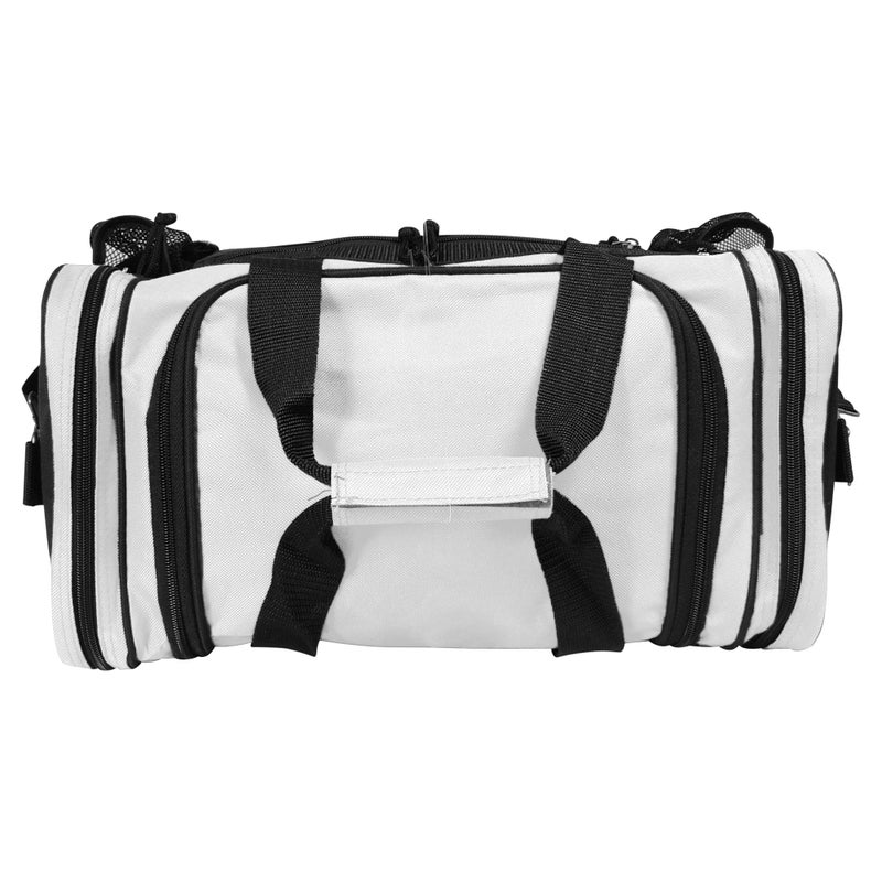 DALIX 17" Duffle Bag Dual Front Mesh Pocket in White - Image 5